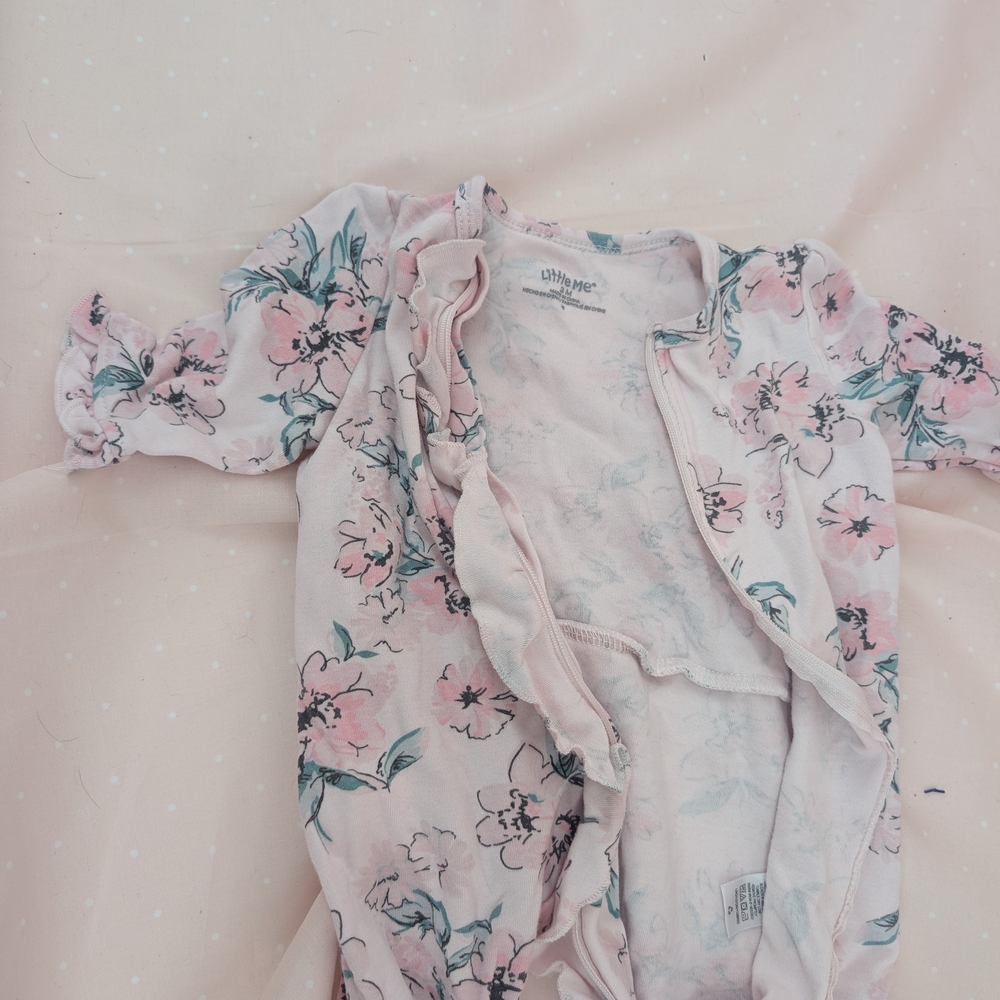 Carter's Floral Pink Zip-Up Baby Sleeper